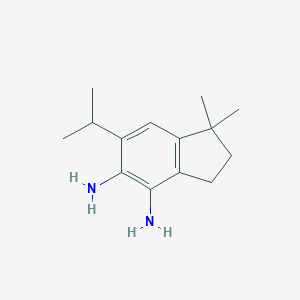 molecular formula C14H22N2 B058318 1,1-Dimethyl-6-propan-2-yl-2,3-dihydroindene-4,5-diamine CAS No. 122393-67-3