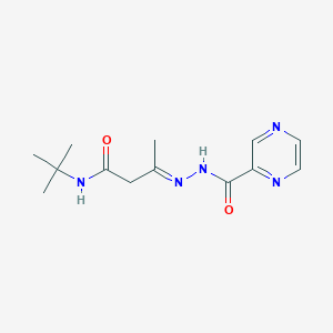 N-(tert-butyl)-3-[(2-pyrazinylcarbonyl)hydrazono]butanamide