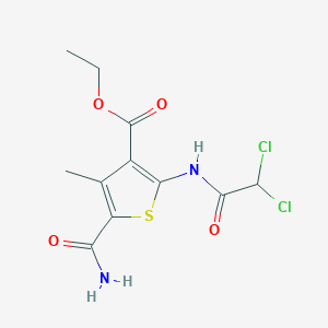 ethyl 5-(aminocarbonyl)-2-[(dichloroacetyl)amino]-4-methyl-3-thiophenecarboxylate