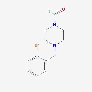 molecular formula C12H15BrN2O B5831829 4-(2-bromobenzyl)-1-piperazinecarbaldehyde 