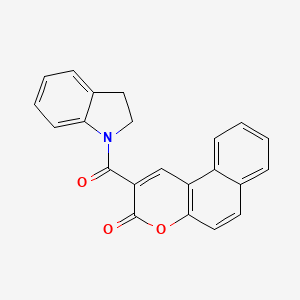 molecular formula C22H15NO3 B5831832 2-(2,3-dihydro-1H-indol-1-ylcarbonyl)-3H-benzo[f]chromen-3-one 