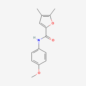 molecular formula C14H15NO3 B5831840 N-(4-methoxyphenyl)-4,5-dimethyl-2-furamide 