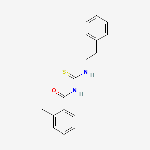 molecular formula C17H18N2OS B5831848 2-methyl-N-{[(2-phenylethyl)amino]carbonothioyl}benzamide 