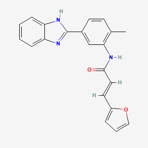 molecular formula C21H17N3O2 B5831859 N-[5-(1H-benzimidazol-2-yl)-2-methylphenyl]-3-(2-furyl)acrylamide 