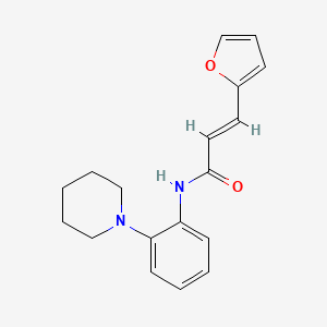 molecular formula C18H20N2O2 B5831865 3-(2-furyl)-N-[2-(1-piperidinyl)phenyl]acrylamide 