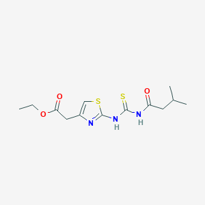 molecular formula C13H19N3O3S2 B5831871 ethyl [2-({[(3-methylbutanoyl)amino]carbonothioyl}amino)-1,3-thiazol-4-yl]acetate 