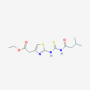 ethyl [2-({[(3-methylbutanoyl)amino]carbonothioyl}amino)-1,3-thiazol-4-yl]acetate