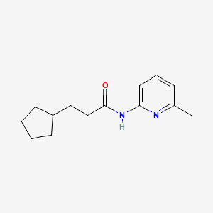 molecular formula C14H20N2O B5831896 3-cyclopentyl-N-(6-methyl-2-pyridinyl)propanamide 