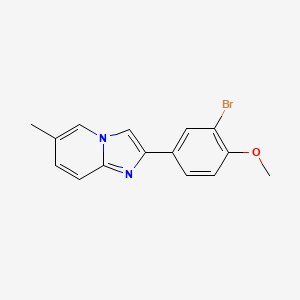 molecular formula C15H13BrN2O B5831908 2-(3-bromo-4-methoxyphenyl)-6-methylimidazo[1,2-a]pyridine 