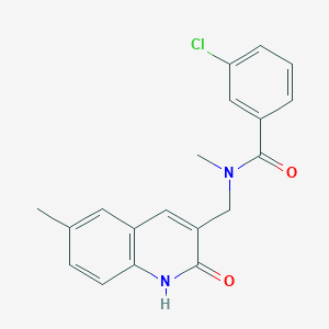 molecular formula C19H17ClN2O2 B5831919 3-chloro-N-[(2-hydroxy-6-methyl-3-quinolinyl)methyl]-N-methylbenzamide 