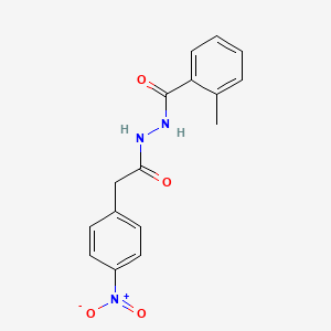 molecular formula C16H15N3O4 B5831926 2-methyl-N'-[(4-nitrophenyl)acetyl]benzohydrazide 