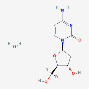 molecular formula C9H15N3O5 B583195 2'-脱氧异胞苷-5',5'-d2一水合物 CAS No. 478511-25-0