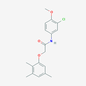 molecular formula C18H20ClNO3 B5831955 N-(3-chloro-4-methoxyphenyl)-2-(2,3,5-trimethylphenoxy)acetamide 