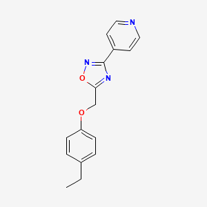 molecular formula C16H15N3O2 B5831963 4-{5-[(4-ethylphenoxy)methyl]-1,2,4-oxadiazol-3-yl}pyridine 