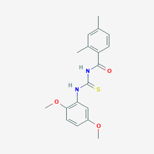 molecular formula C18H20N2O3S B5831971 N-{[(2,5-dimethoxyphenyl)amino]carbonothioyl}-2,4-dimethylbenzamide 