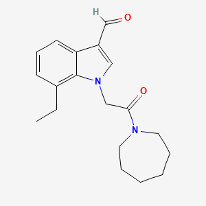 molecular formula C19H24N2O2 B5832000 1-[2-(1-azepanyl)-2-oxoethyl]-7-ethyl-1H-indole-3-carbaldehyde 