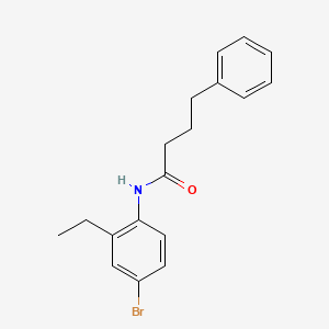 molecular formula C18H20BrNO B5832009 N-(4-bromo-2-ethylphenyl)-4-phenylbutanamide 