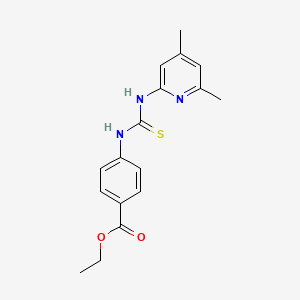 molecular formula C17H19N3O2S B5832018 ethyl 4-({[(4,6-dimethyl-2-pyridinyl)amino]carbonothioyl}amino)benzoate 