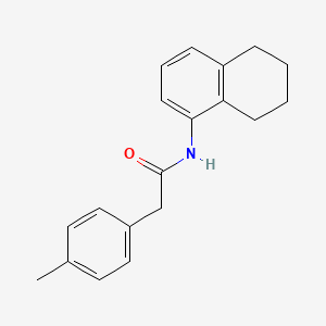 molecular formula C19H21NO B5832027 2-(4-methylphenyl)-N-(5,6,7,8-tetrahydro-1-naphthalenyl)acetamide 