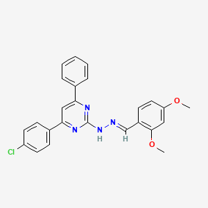 2,4-dimethoxybenzaldehyde [4-(4-chlorophenyl)-6-phenyl-2-pyrimidinyl]hydrazone