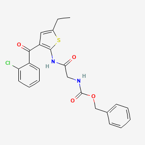 molecular formula C23H21ClN2O4S B583206 [2-[[3-(2-Chlorobenzoyl)-5-ethyl-2-thienyl]amino]-2-oxoethyl]carbamic Acid Benzyl Ester CAS No. 50508-73-1