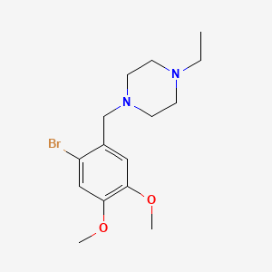 molecular formula C15H23BrN2O2 B5832060 1-(2-bromo-4,5-dimethoxybenzyl)-4-ethylpiperazine 