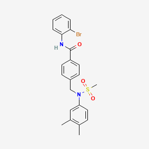 molecular formula C23H23BrN2O3S B5832064 N-(2-bromophenyl)-4-{[(3,4-dimethylphenyl)(methylsulfonyl)amino]methyl}benzamide 