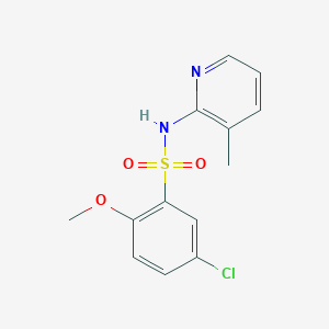 molecular formula C13H13ClN2O3S B5832082 5-chloro-2-methoxy-N-(3-methyl-2-pyridinyl)benzenesulfonamide 
