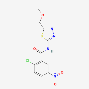 2-chloro-N-[5-(methoxymethyl)-1,3,4-thiadiazol-2-yl]-5-nitrobenzamide