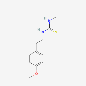 molecular formula C12H18N2OS B5832094 N-ethyl-N'-[2-(4-methoxyphenyl)ethyl]thiourea 