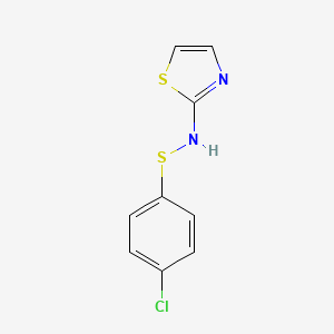 molecular formula C9H7ClN2S2 B5832103 2-{[(4-chlorophenyl)thio]amino}-1,3-thiazole 