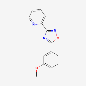 molecular formula C14H11N3O2 B5832114 2-[5-(3-methoxyphenyl)-1,2,4-oxadiazol-3-yl]pyridine 