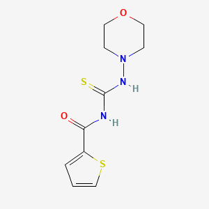 molecular formula C10H13N3O2S2 B5832145 N-[(4-morpholinylamino)carbonothioyl]-2-thiophenecarboxamide 