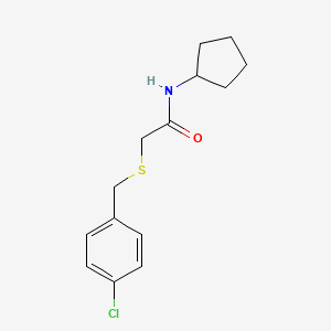 2-[(4-chlorobenzyl)thio]-N-cyclopentylacetamide