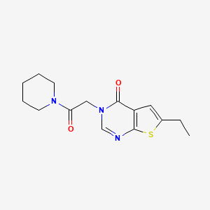 6-ethyl-3-[2-oxo-2-(1-piperidinyl)ethyl]thieno[2,3-d]pyrimidin-4(3H)-one