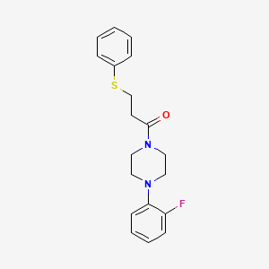 1-(2-fluorophenyl)-4-[3-(phenylthio)propanoyl]piperazine