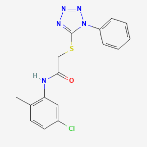 molecular formula C16H14ClN5OS B5832166 N-(5-chloro-2-methylphenyl)-2-[(1-phenyl-1H-tetrazol-5-yl)thio]acetamide 