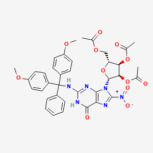 molecular formula C37H36N6O12 B583217 N-(4,4'-Dimethoxytrityl)-8-nitroguanosine 2',3',5'-Triacetate CAS No. 1096020-94-8