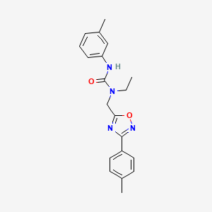 molecular formula C20H22N4O2 B5832183 N-ethyl-N'-(3-methylphenyl)-N-{[3-(4-methylphenyl)-1,2,4-oxadiazol-5-yl]methyl}urea 