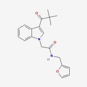 molecular formula C20H22N2O3 B5832190 2-[3-(2,2-dimethylpropanoyl)-1H-indol-1-yl]-N-(2-furylmethyl)acetamide 