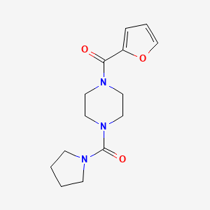 molecular formula C14H19N3O3 B5832198 1-(2-furoyl)-4-(1-pyrrolidinylcarbonyl)piperazine 