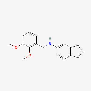 molecular formula C18H21NO2 B5832200 2,3-dihydro-1H-inden-5-yl(2,3-dimethoxybenzyl)amine 