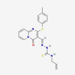 molecular formula C20H19N5OS2 B5832238 2-[(4-methylphenyl)thio]-4-oxo-4H-pyrido[1,2-a]pyrimidine-3-carbaldehyde N-allylthiosemicarbazone 