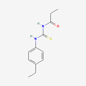 molecular formula C12H16N2OS B5832241 N-{[(4-ethylphenyl)amino]carbonothioyl}propanamide 