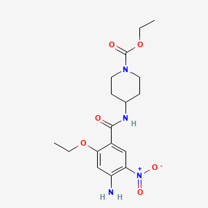 molecular formula C17H24N4O6 B583226 4-[(4-Amino-2-ethoxy-5-nitrobenzoyl)amino]-1-piperidinecarboxylic Acid Ethyl Ester CAS No. 952309-99-8