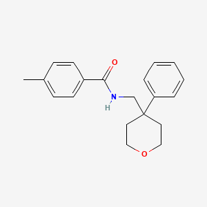 molecular formula C20H23NO2 B5832271 4-methyl-N-[(4-phenyltetrahydro-2H-pyran-4-yl)methyl]benzamide 