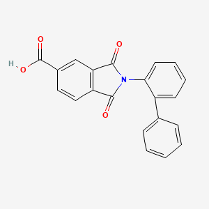 molecular formula C21H13NO4 B5832318 2-(2-biphenylyl)-1,3-dioxo-5-isoindolinecarboxylic acid 