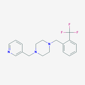 molecular formula C18H20F3N3 B5832325 1-(3-pyridinylmethyl)-4-[2-(trifluoromethyl)benzyl]piperazine 