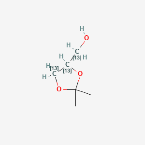 molecular formula C6H12O3 B583233 2,2-Dimethyl-1,3-dioxolane-13C3-4-methanol CAS No. 1436560-86-9