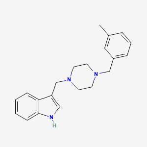 molecular formula C21H25N3 B5832350 3-{[4-(3-methylbenzyl)-1-piperazinyl]methyl}-1H-indole 